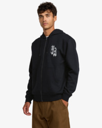 4 Benj Tiger Eyes - Sudadera con capucha y cremallera para hombre Negro 23A483507 RVCA
