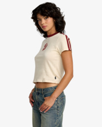 3 That Balance - Fitted T-Shirt for Women Purple 23B012502 RVCA