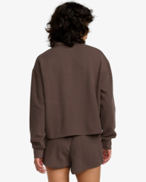 1 Glory Waffle - Half Zip Sweatshirt for Women Brown 23B033505 RVCA