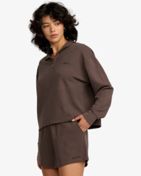 3 Glory Waffle - Half Zip Sweatshirt for Women Brown 23B033505 RVCA