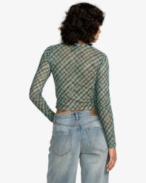 1 River - Long Sleeve Crop Top for Women Green 23B033506 RVCA