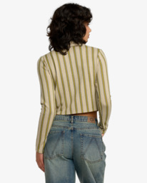1 Willow - Top curto de manga comprida para mulher Verde 23B033509 RVCA