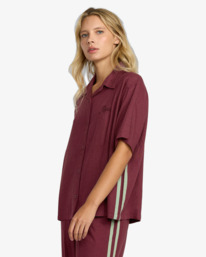 3 Syd Stripe - Short Sleeve Shirt for Women White 23B043505 RVCA