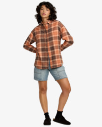 1 Mabel Flannel Naranja 23B053504 RVCA