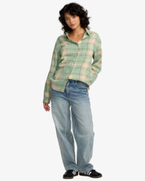 1 Mabel Flannel Vert 23B053504 RVCA