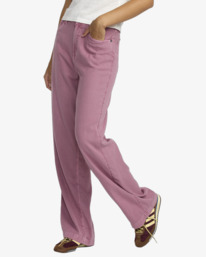 3 Coco - Fixed Waist Pants for Women Purple 23B111501 RVCA