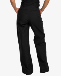 1 Bonnie - Pantaloni in misto lino da Donna Black 23B113504 RVCA