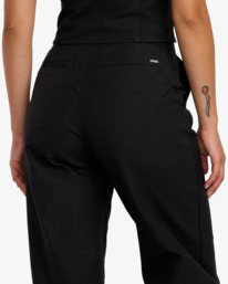 4 Bonnie - Pantaloni in misto lino da Donna Black 23B113504 RVCA