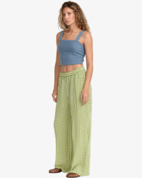 2 New Yume - Elastic Waist Pants for Women Green 23B121501 RVCA