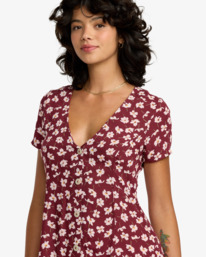 2 Understated - Vestido abotonado para mujer Rojo 23B131508 RVCA