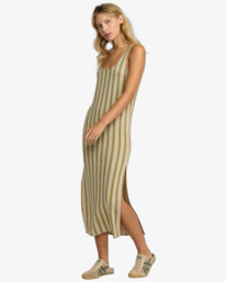 3 Willow - Vestido ajustado de tirantes para mujer Verde 23B133501 RVCA