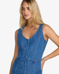 2 Lainey Mini - Denim Dress for Women Blue 23B134514 RVCA