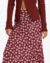 2 Annika - Falda a media pierna para mujer Rojo 23B142503 RVCA