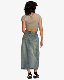 1 Midi - Denim Skirt for Women Blue 23B143505 RVCA