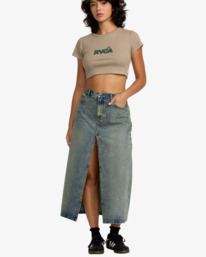 0 Midi - Denim Skirt for Women Blue 23B143505 RVCA