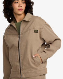 2 Dayshift Ii - Cropped Jacket for Women Green 23B153503 RVCA