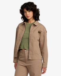 3 Dayshift Ii - Cropped Jacket for Women Green 23B153503 RVCA