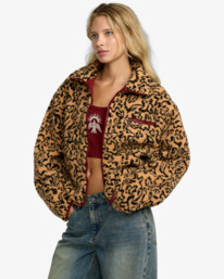 2 Oh Hush - Sherpa Jacket for Women Orange 23B153506 RVCA