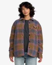 0 Birdie - Veste Sherpa pour Femme Bleu 23B163504 RVCA