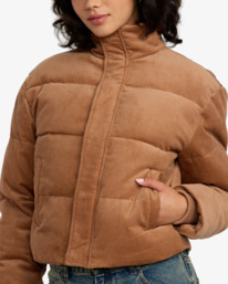 2 Eezeh Puffer - Veste en velours côtelé pour Femme Beige 23B173505 RVCA