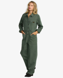 3 Dayshift Boiler Suit - Combinaison pour Femme Vert 23B283500 RVCA