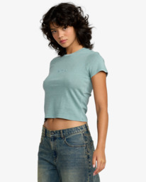 3 Forever - Fitted T-Shirt for Women Blue 23B352509 RVCA