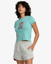3 411 - Fitted T-Shirt for Women Blue 23B353510 RVCA