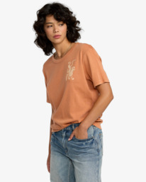 3 Daily - Relaxed Fit T-Shirt for Women Orange 23B353511 RVCA