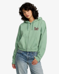 0 Court - Sudadera con capucha para mujer Verde 23B482501 RVCA