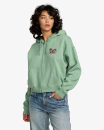 2 Court - Sudadera con capucha para mujer Verde 23B482501 RVCA