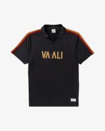 0 VA X Ali Rumble - Technical Short Sleeve Polo Shirt for Men Black 23MS013501 RVCA