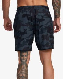 1 Yogger Stretch 17" - Elasticated Training Shorts for Men Brown 23MS103500 RVCA