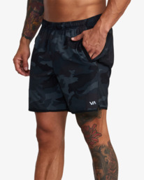 2 Yogger Stretch 17" - Elasticated Training Shorts for Men Brown 23MS103500 RVCA