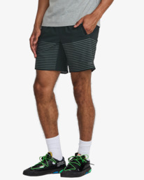 4 Yogger Stretch 17" - Elasticated Training Shorts for Men Black 23MS103500 RVCA