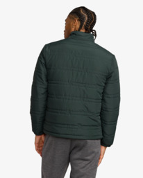 3 VA Puffa - Casaco puffer para homem Verde 23MS173501 RVCA