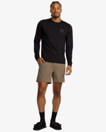 6 2X - Long Sleeve T-Shirt for Men Black 23MS363565 RVCA