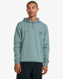 2 RVCA Pin Flip - Sudadera con capucha para Hombre Gris 23MS411501 RVCA