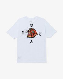 1 Kaleb Tiger - T-Shirt &agrave; manches courtes pour Homme Blanc 23MS432600 RVCA