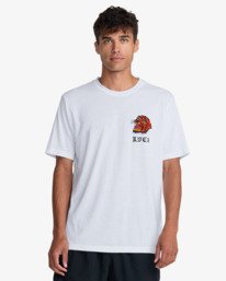 2 Kaleb Tiger - T-Shirt &agrave; manches courtes pour Homme Blanc 23MS432600 RVCA