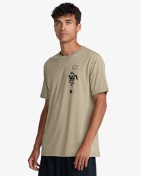 5 Baroon Venom - Short Sleeve T-Shirt for Men Green 23MS432604 RVCA