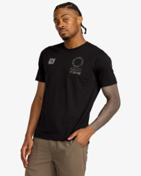 4 Va Mark Fill - Short Sleeve T-Shirt for Men Black 23MS433561 RVCA