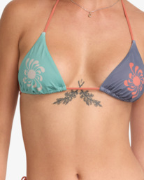 2 Lauryn - Skimpy Coverage Bikini Top for Women Grey 23O131500 RVCA