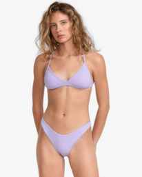 0 Solid - Medium Coverage Bikini Top for Women Purple 23O131512 RVCA