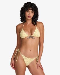 5 Amalfi Halter Tri - Triangle Bikini Top for Women Yellow 23O142610 RVCA