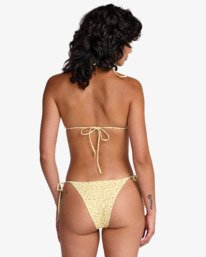 6 Amalfi Halter Tri - Triangle Bikini Top for Women Yellow 23O142610 RVCA