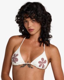 0 Bryce Baker - Triangle Bikini Top for Women White 23O142625 RVCA