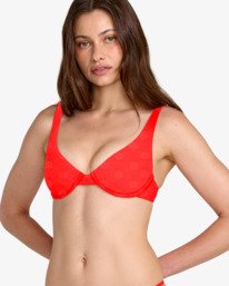 2 Poppies - Underwired Bikini Top for Women Red 23O151600 RVCA