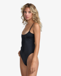2 Solid Basic - Badeanzug mit mittlerer Bedeckung für Frauen Schwarz 23O302502 RVCA