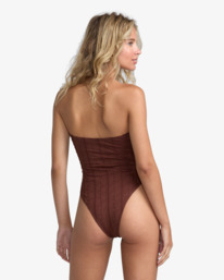 1 Sweetness - Bandeau One-Piece Swimsuit for Women Brown 23O302504 RVCA
