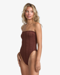 2 Sweetness - Bandeau One-Piece Swimsuit for Women Brown 23O302504 RVCA